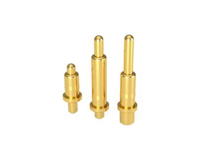 Wysuwana sprężynowa pozłacana szpilka Pogo