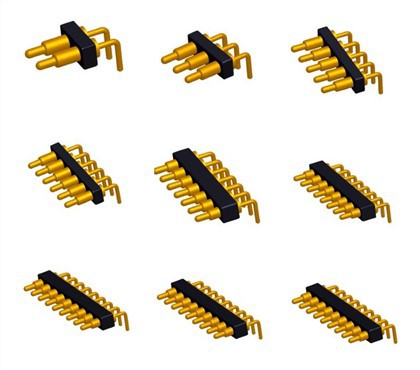 Sprężynowe złącze kątowe Pogo Pin