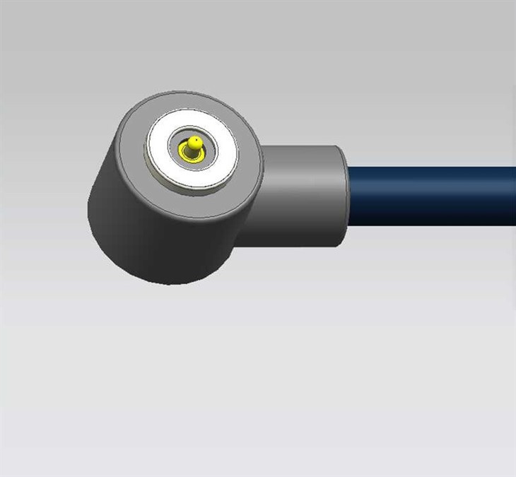 Pojedynczy-PIN, okrągły, prawy-kabel magnetyczny